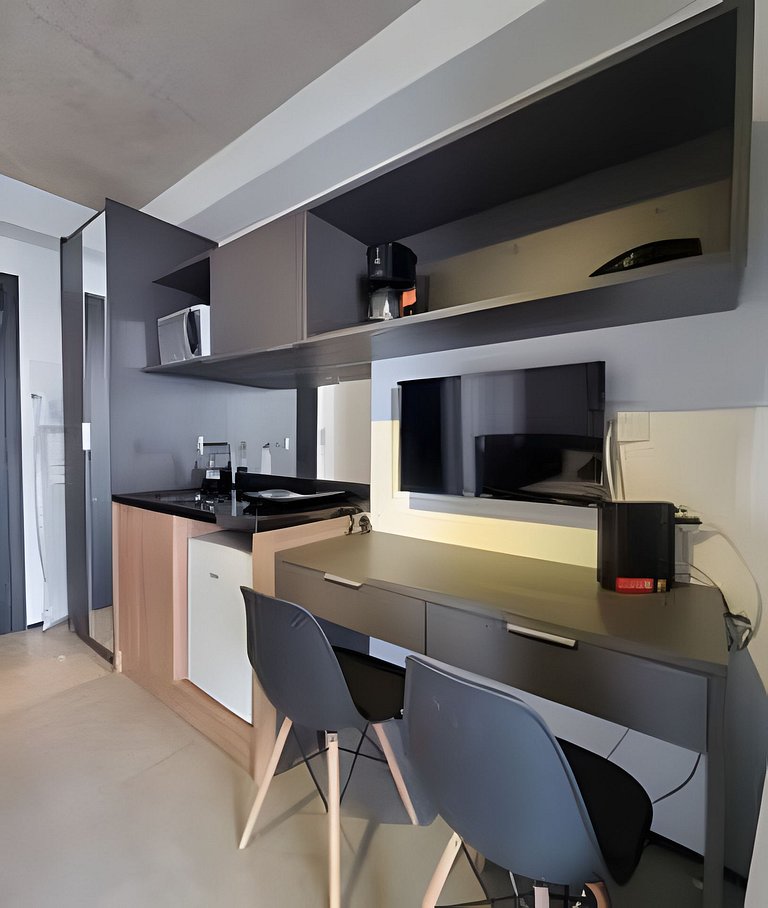 Studio com Varanda na Bela Vista