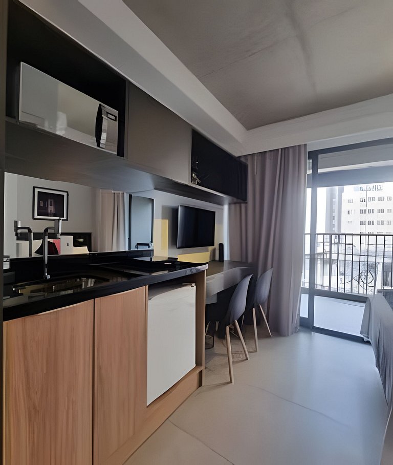 Studio com Varanda na Bela Vista